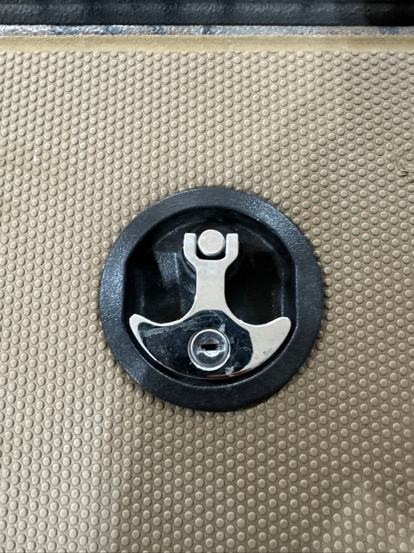 No Drill Spare Trolling Motor Prop Holder - Anchor Compartment Latch Compatible - Fits All Major Manufacturers