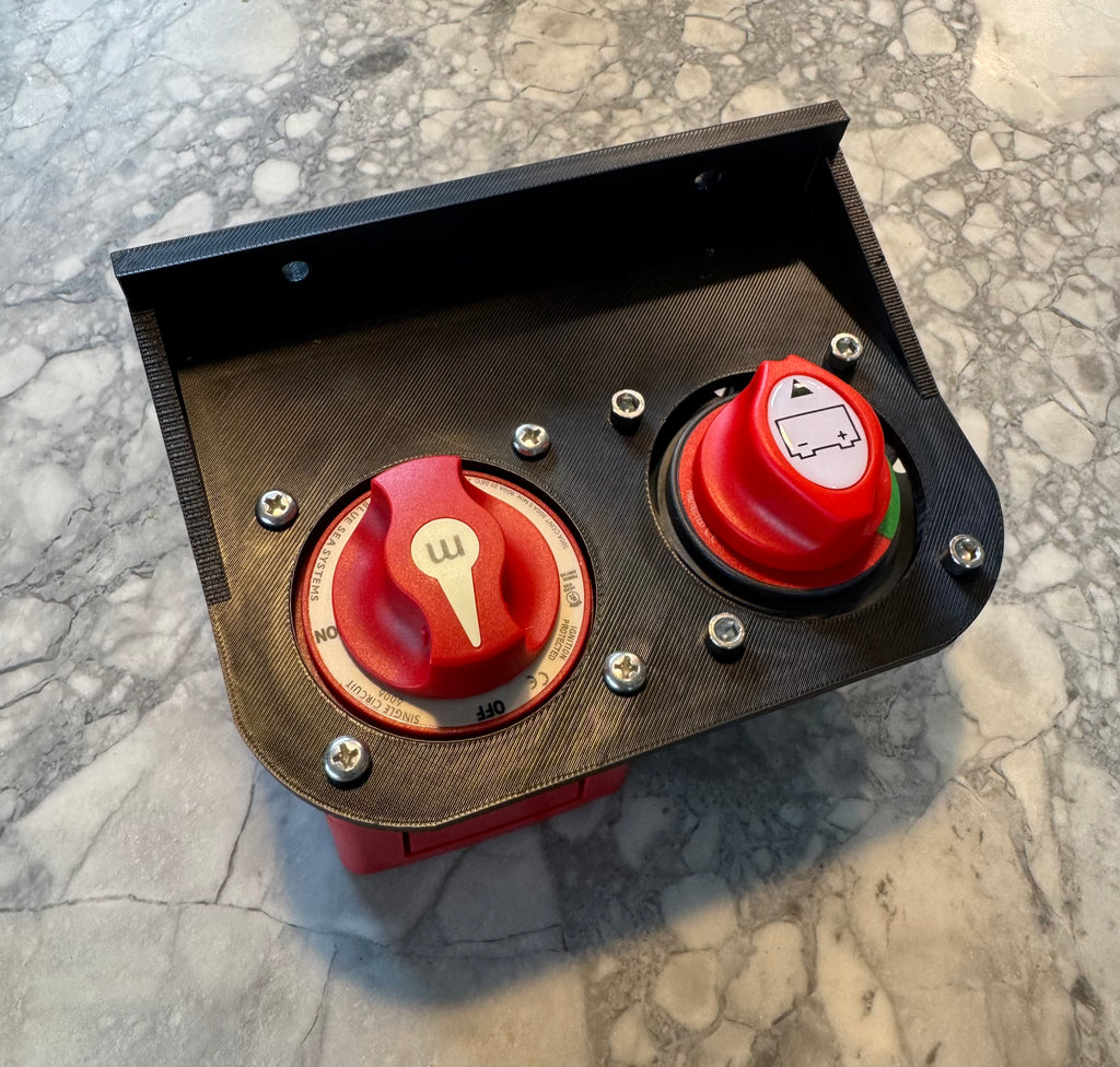 Dual Boat Battery Disconnect Switch Side Mount Bracket - Plastic