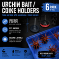 Urchin Bait Holder 6 Pack | Coike Storage Organizer | Vertical Tackle Box Bait Storage Inserts