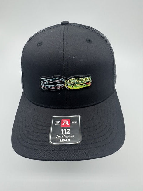 Topwater Bass Frog  Fishing Hat | Richardson 112 Bass Fishing Trucker Hat