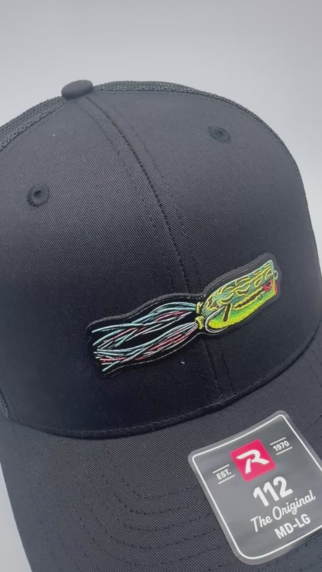 Topwater Bass Frog  Fishing Hat | Richardson 112 Bass Fishing Trucker Hat